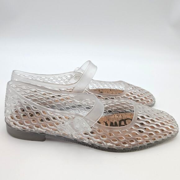 Sam Edelman Michaela Mary Jane Flat Adjustable Women's Clear Size US7 EU38 - Picture 4 of 12